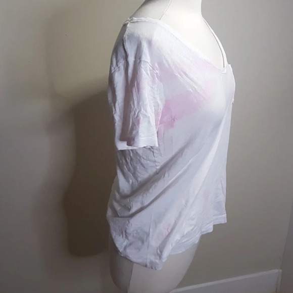 Madewell whisper cotton  tie dye vee neck tee - Picture 3 of 7